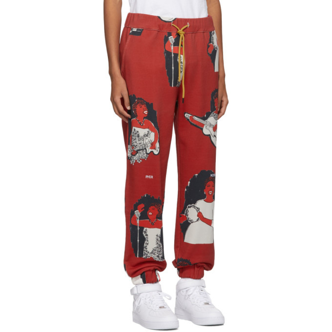 Pyer Moss Red AOP Jogger Lounge Pants
