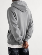 Undercover - Logo-Print Cotton-Jersey Hoodie - Gray