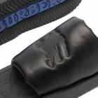 Burberry Men's Quilted Leather Slide Sandals in Black