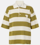 Ami Paris Ami de Cœur striped cotton polo shirt