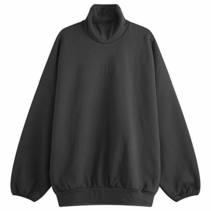 Photo: Adidas x FOG Men's Adidas x Fear Of God Athletics Fleece Mock Sweatshirt in Black