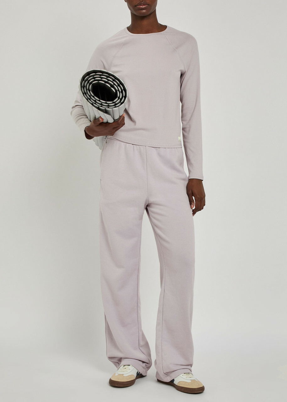 Vuori Sedona Straight-leg Cotton-blend Sweatpants Lilac