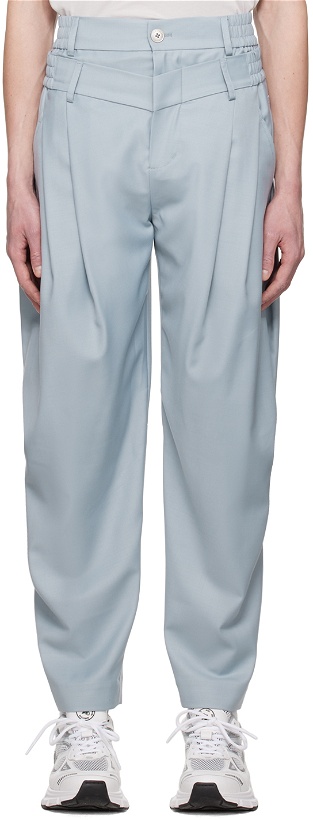 Photo: Feng Chen Wang Gray Double Waistband Trousers