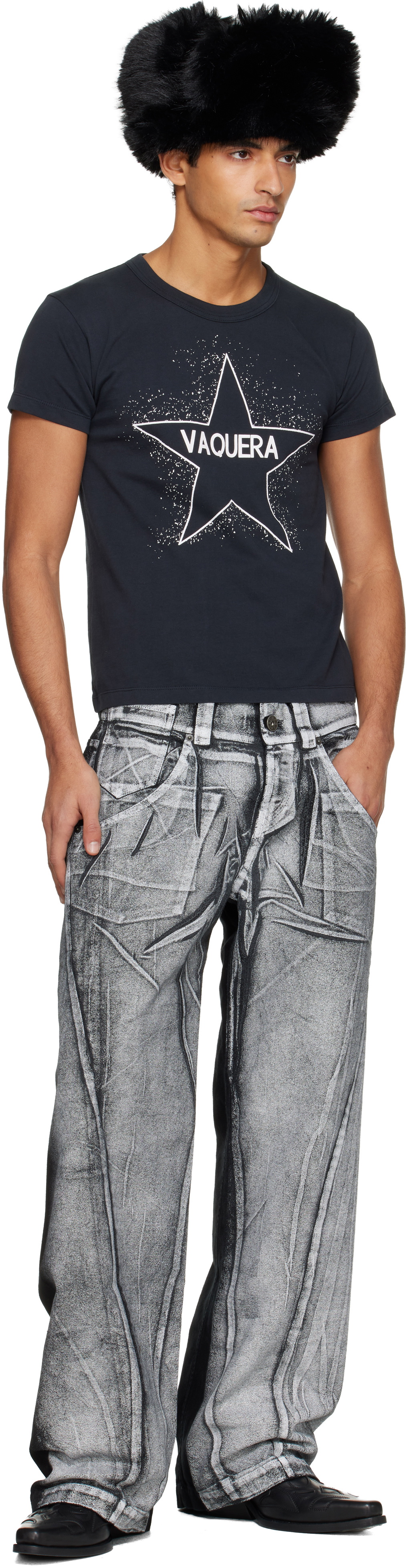 VAQUERA Black 'Vaquera' Star T-shirt