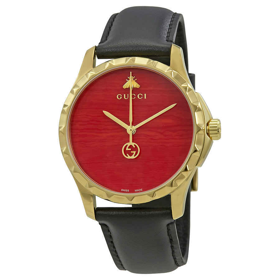 Gucci G-Timeless Coral Red Dial Mens Watch YA126464 Gucci