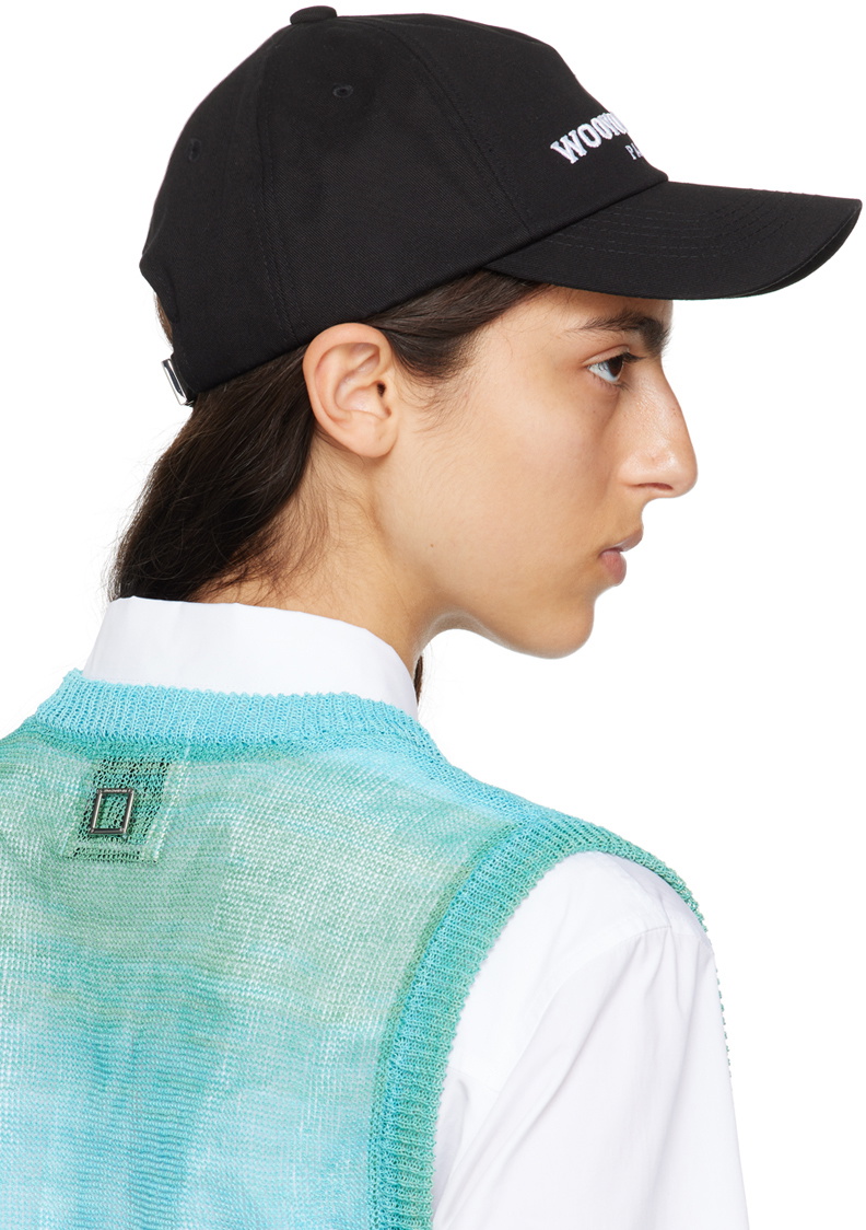 Wooyoungmi Black Embroidered Cap