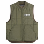 Neighborhood Men's Reversible Padded Vest in Olive Drab