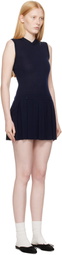Sandy Liang Navy Millie Minidress