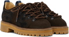KidSuper Brown Patchwork Eye Low Hiking Boots