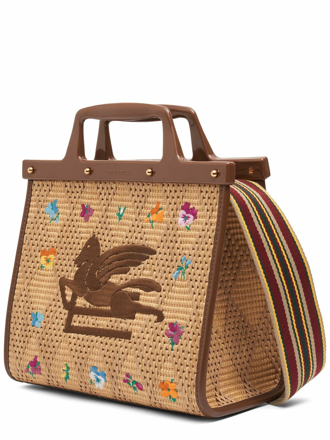 ETRO - Medium Love Trotter Raffia Effect Bag Etro