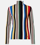 Loewe Striped half-zip sweater