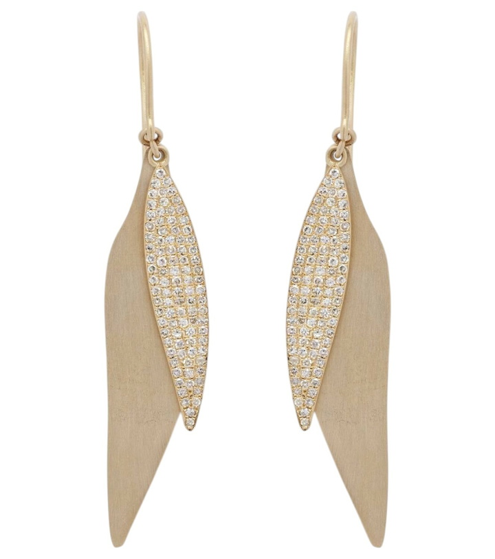 Photo: Ileana Makri Falling Leaves 18kt gold drop earrings with diamonds