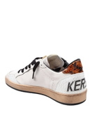 Golden Goose Ballstar Leather Sneakers, White/grey