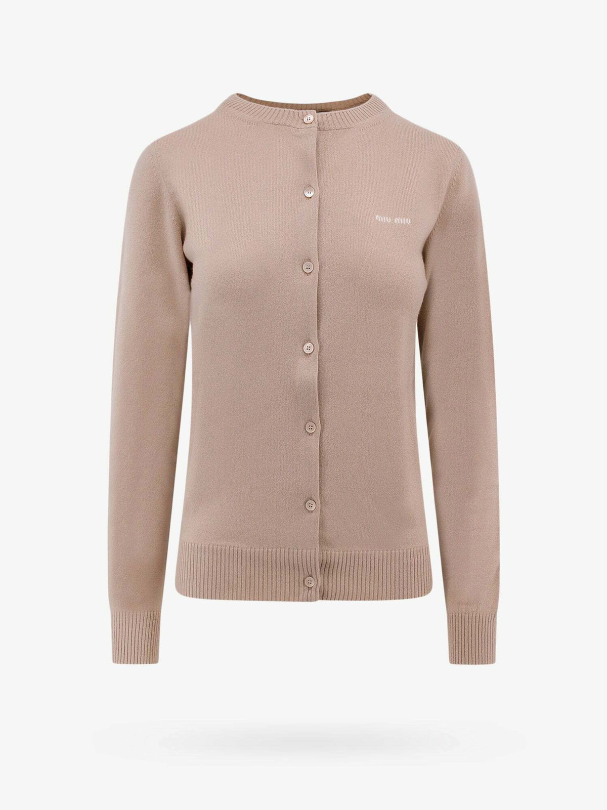 Miu Miu Cardigan Beige Womens Miu Miu