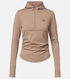 Adidas by Stella McCartney Logo technical half-zip hoodie