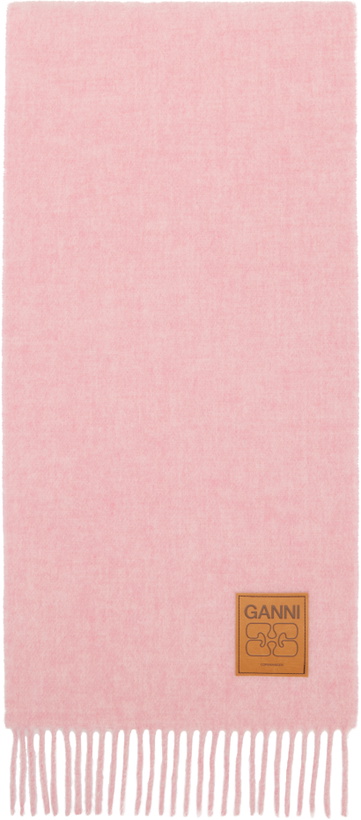 Photo: GANNI Pink Wool Scarf