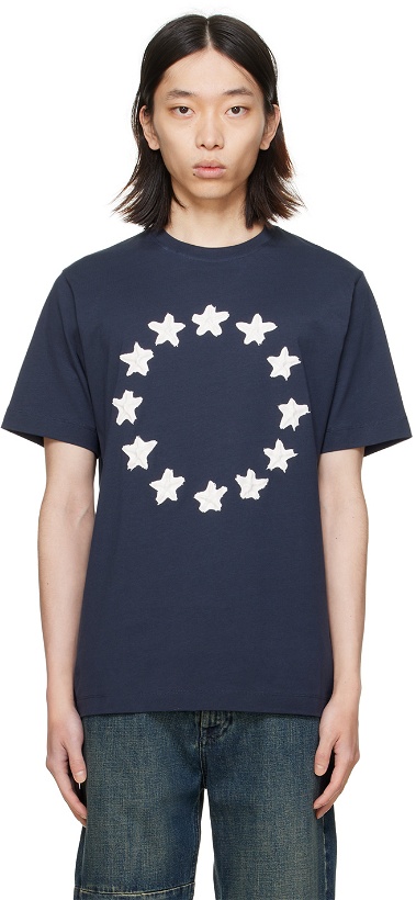 Photo: Études Navy Wonder Painted Stars T-Shirt