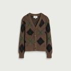 Corridor Men's Argyle Cardigan in Brown