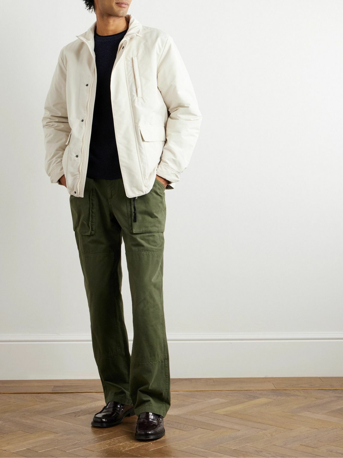 Aspesi - Padded Cotton-Blend Field Jacket - White