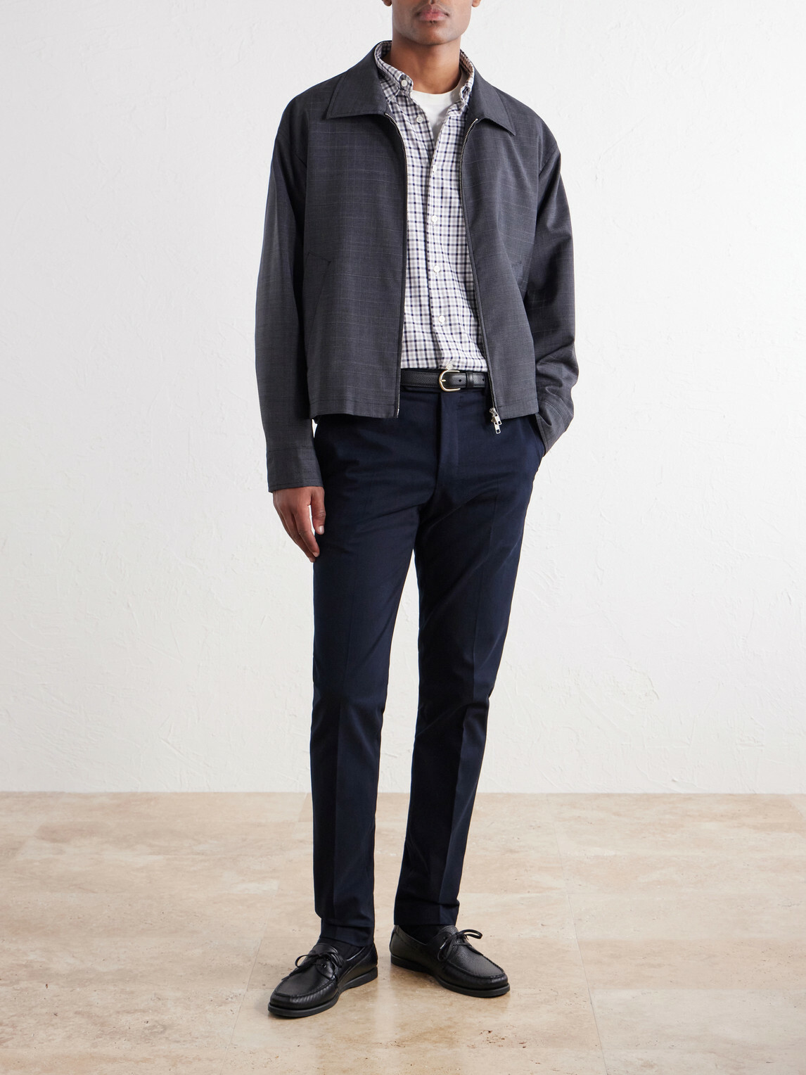 Slowear - Glanshirt Button-Down Collar Checked Cotton Shirt - Gray