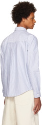AMI Alexandre Mattiussi Blue & White Ami de Cœur Shirt