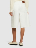 VICTORIA BECKHAM Oversized Cotton Bermuda Shorts