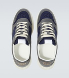 Gucci - GG leather-trimmed canvas sneakers