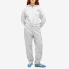 Sporty & Rich Women's Vendome Resort Cropped Zip Hoodie in Heather Gray Navy
