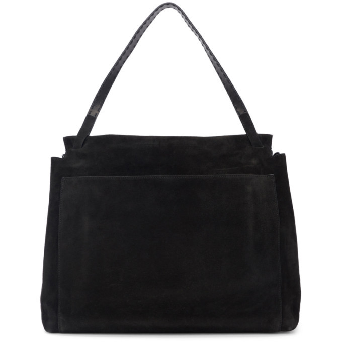 The Row Black Suede 14 Top Handle Bag The Row