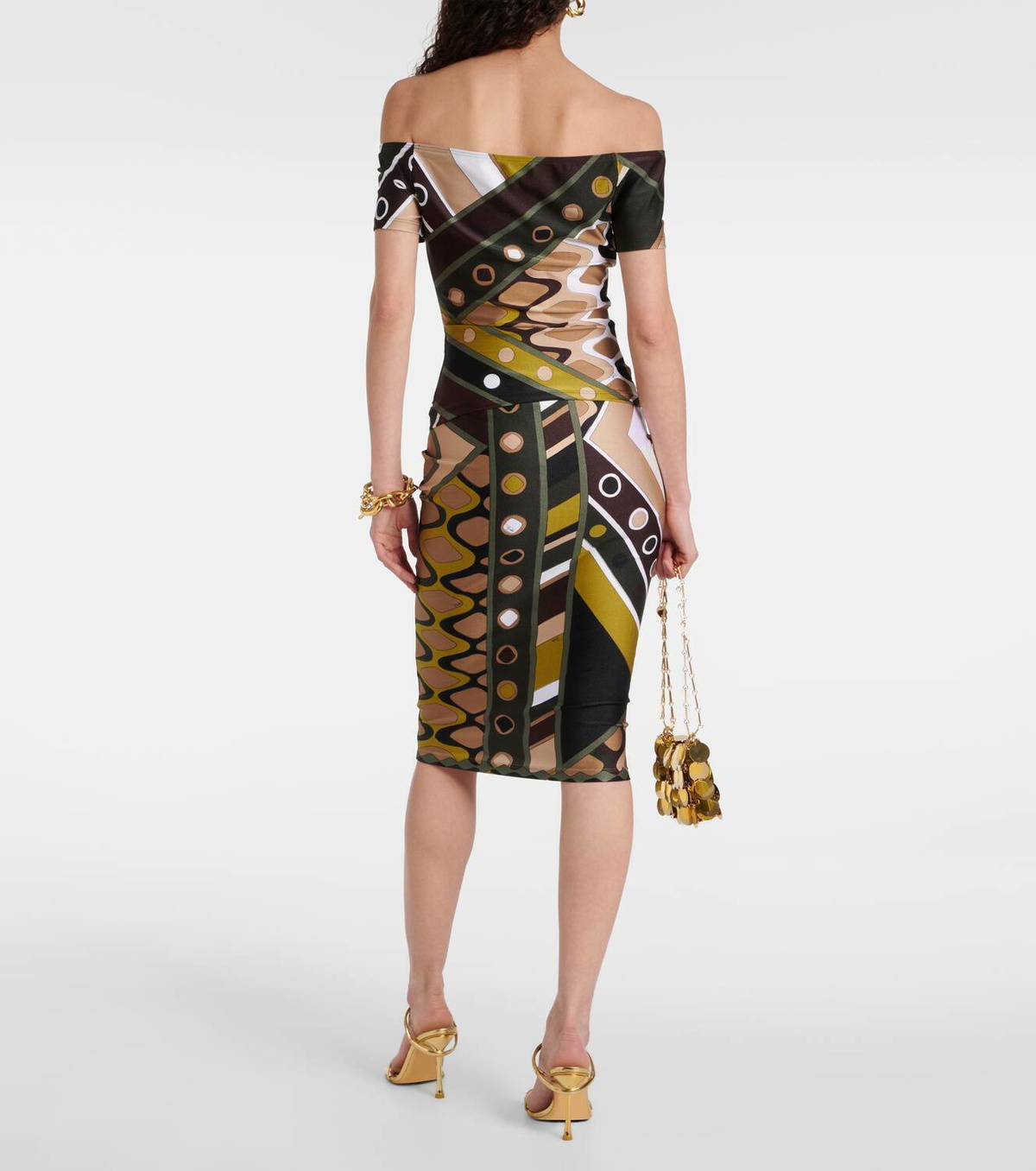 Pucci Printed off-shoulder crop top Emilio Pucci
