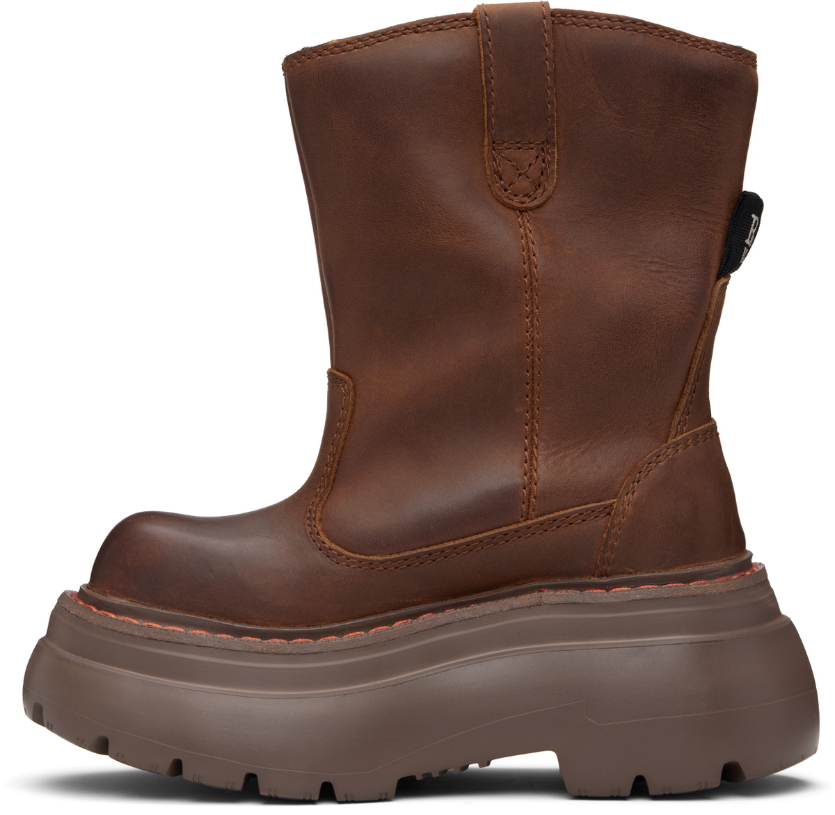 R13 SSENSE Exclusive Brown Chunky Workwear Boots