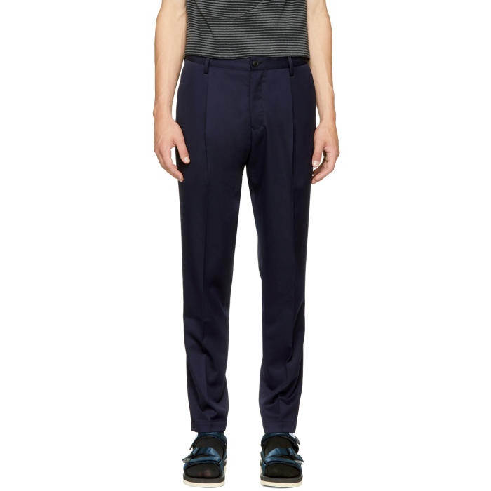 Photo: Tomorrowland Navy Pleated Trousers
