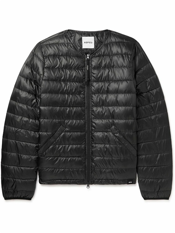 Photo: Aspesi - Quilted Shell Down Bomber Jacket - Black