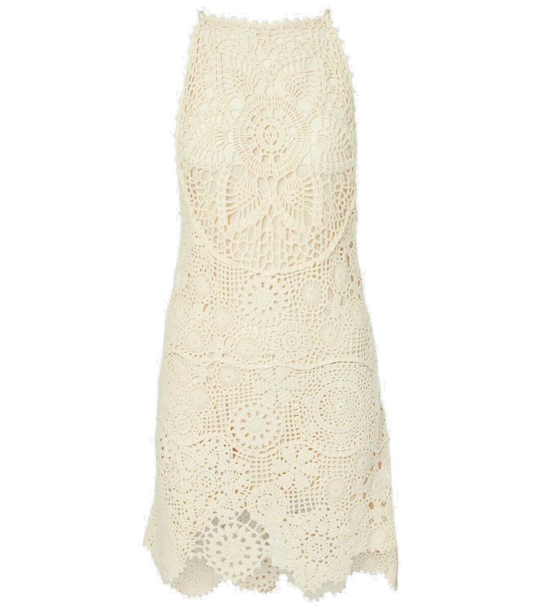 Staud Mini Whimsy crochet cotton minidress Staud Staud Mini Whimsy crochet cotton minidress Staud
