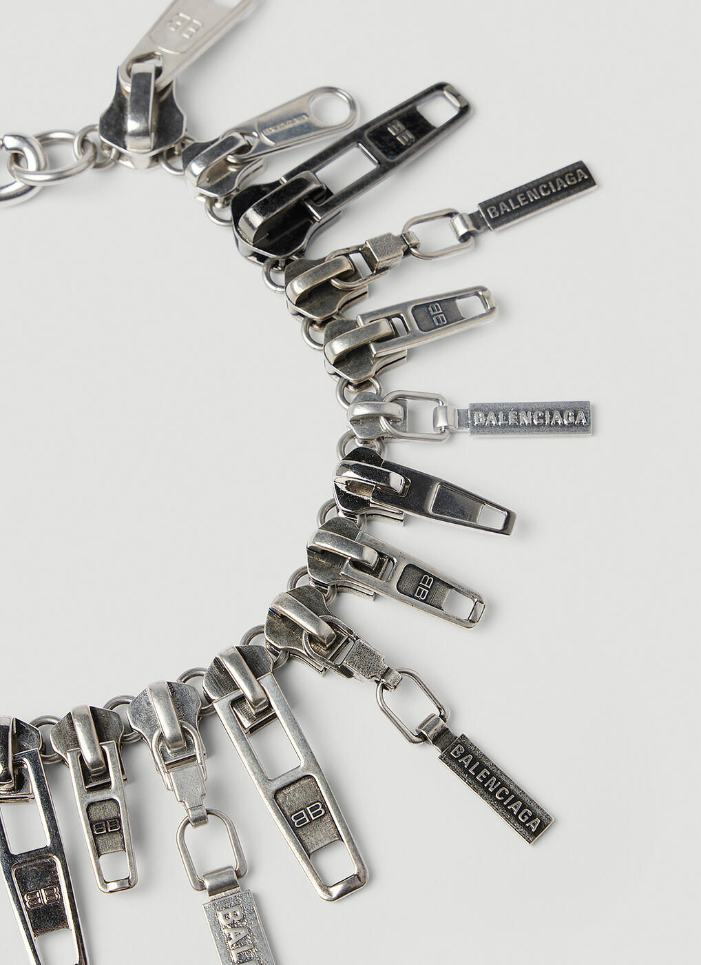 Balenciaga Zip-Up Choker female Silver Balenciaga