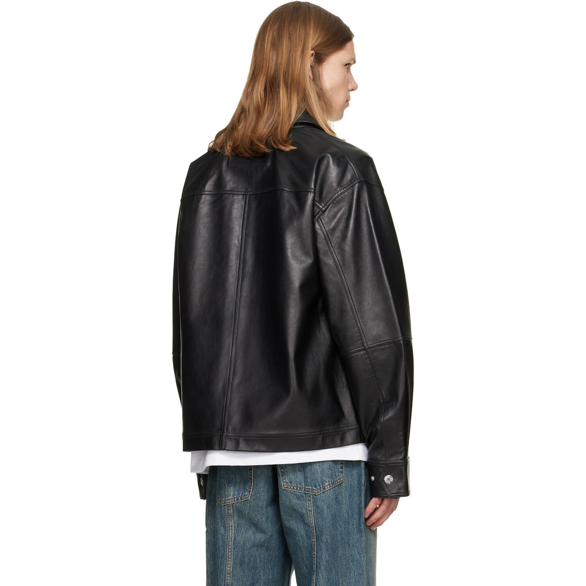 Helmut Lang Black Bonded Leather Jacket