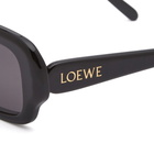 Loewe Eyewear Slim Rectangular Sunglasses in Black 