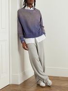 Maison Margiela - Cropped Paint-Splattered Cotton-Jersey Sweatshirt - Blue
