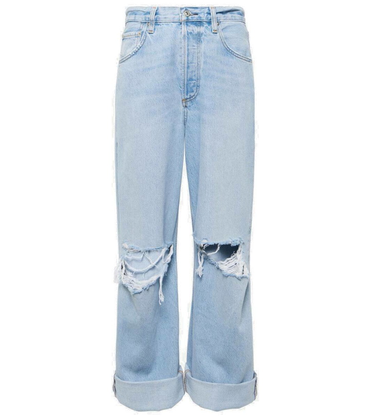Photo: Citizens of Humanity Ayla distressed mid-rise wide-leg jeans