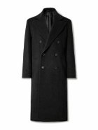 Nili Lotan - Bennett Double-Breasted Brushed-Wool Coat - Black