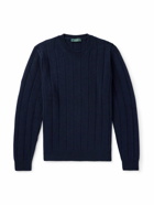 Incotex - Ribbed Wool and Cashmere-Blend Sweater - Blue