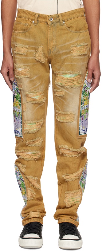 Photo: Who Decides War SSENSE Exclusive Tan Fusion Jeans