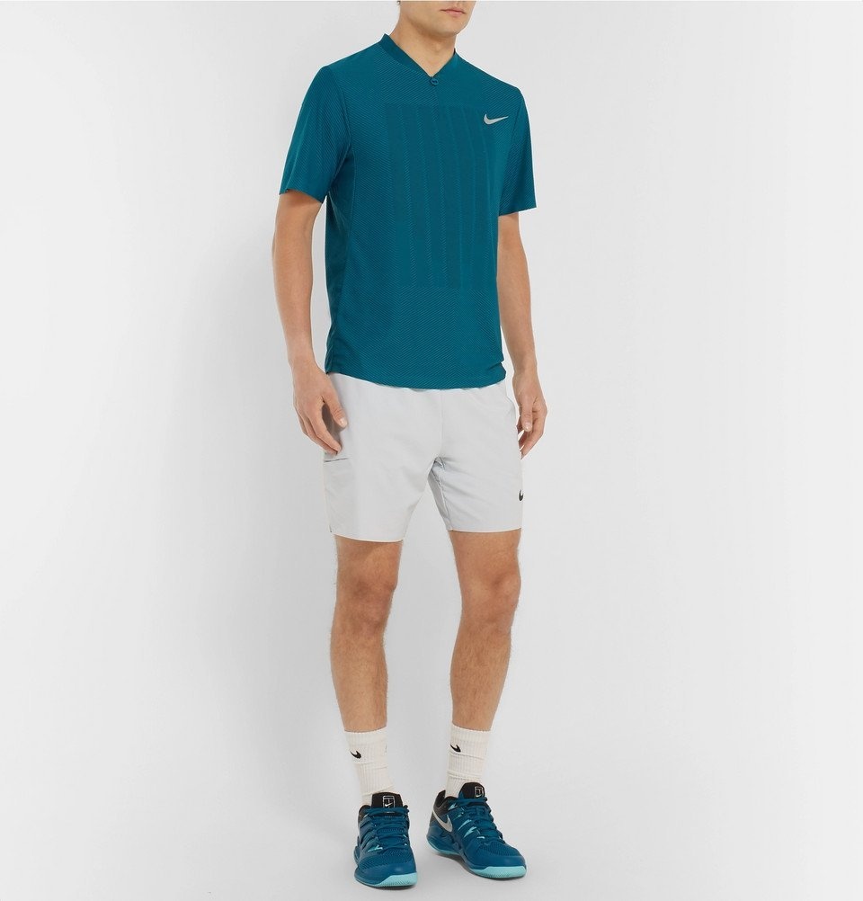 Nike Tennis - NikeCourt Zonal Cooling Jersey Half-Zip Tennis Polo