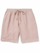 Altea - Samuel Straight-Leg Linen Drawstring Shorts - Pink