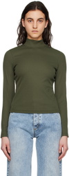 Saturdays NYC Green Sachinko Slinky Turtleneck