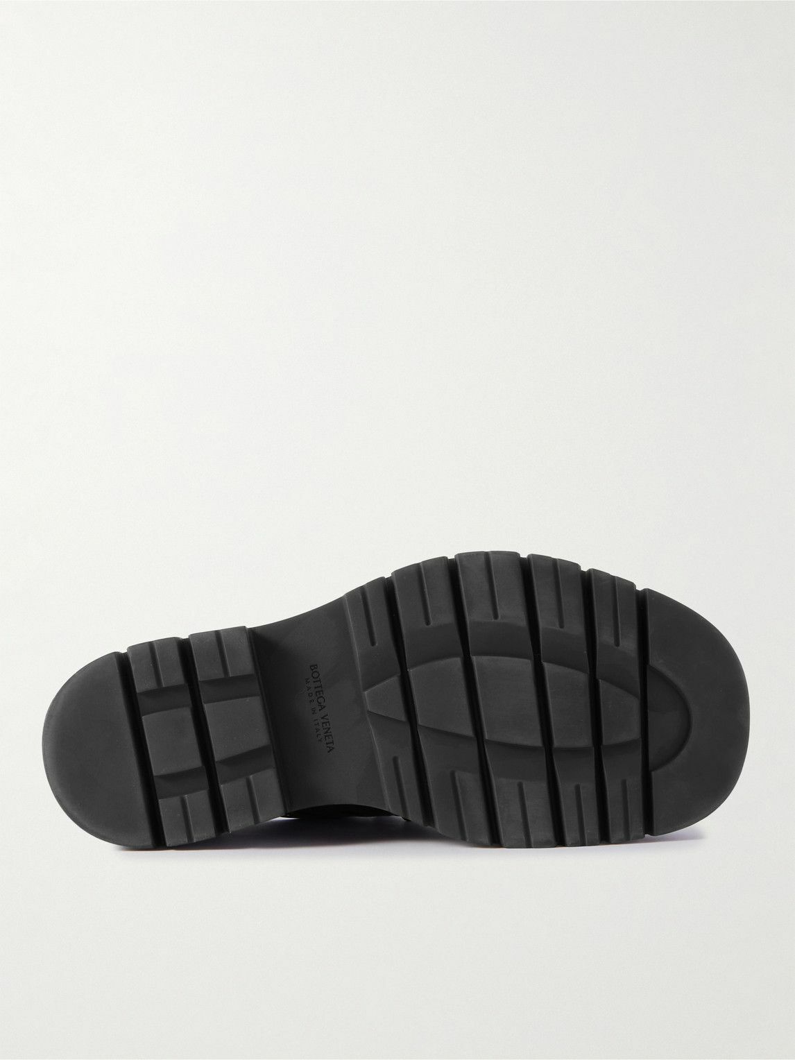 Bottega Veneta - Intrecciato Leather Derby Shoes - Black