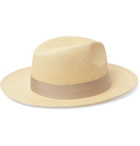 Lock & Co Hatters - Fylde Grosgrain-Trimmed Straw Panama Hat - Brown