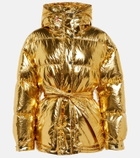 Perfect Moment Metallic belted down parka