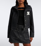 Courrèges Logo denim tweed jacket