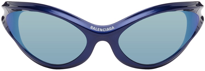 Photo: Balenciaga Blue Dynamo Round Sunglasses